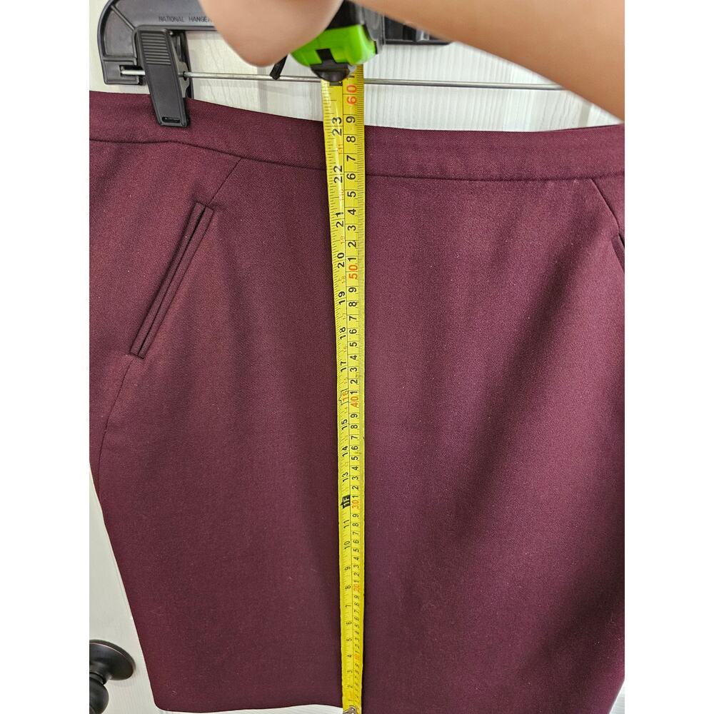 NEW LOFT Burgundy Pencil Skirt Size 8 Business Work Office Secretary - Picture 5 of 6